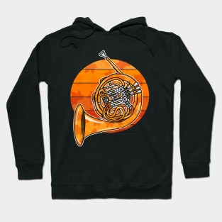 Fall French Horn Hornist Brass Musician Autumn Hoodie